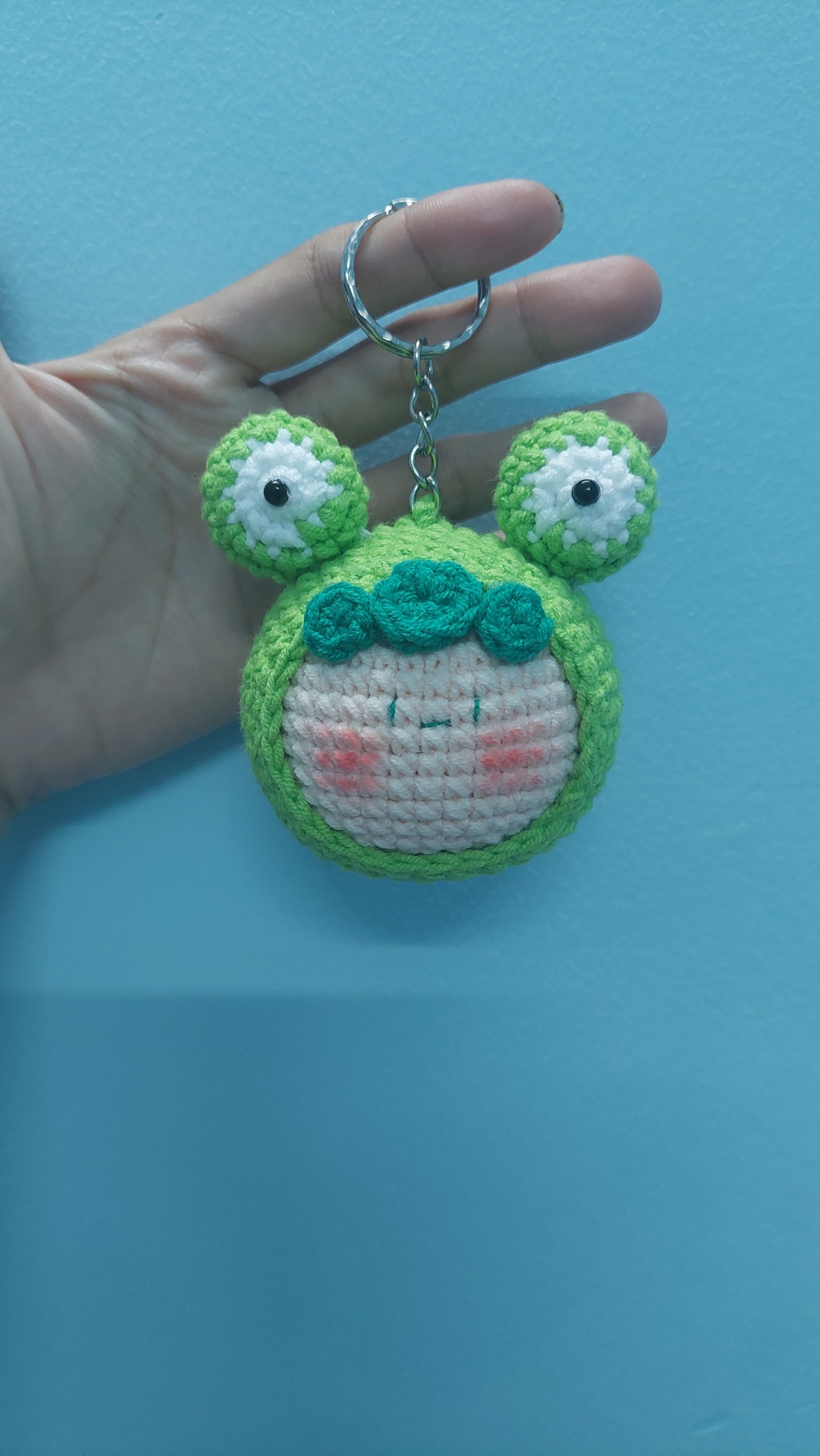 Móc khóa ếch xanh handmade