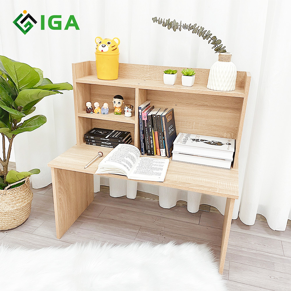 Bàn học bàn làm việc ngồi bệt có kệ sách kệ để đồ tiền lợi - GP116