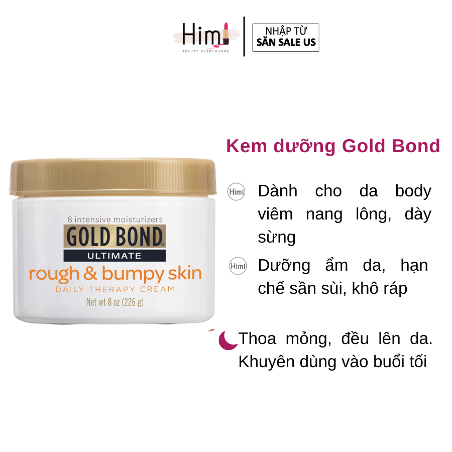 Kem dưỡng body cho da khô mụn Gold Bond