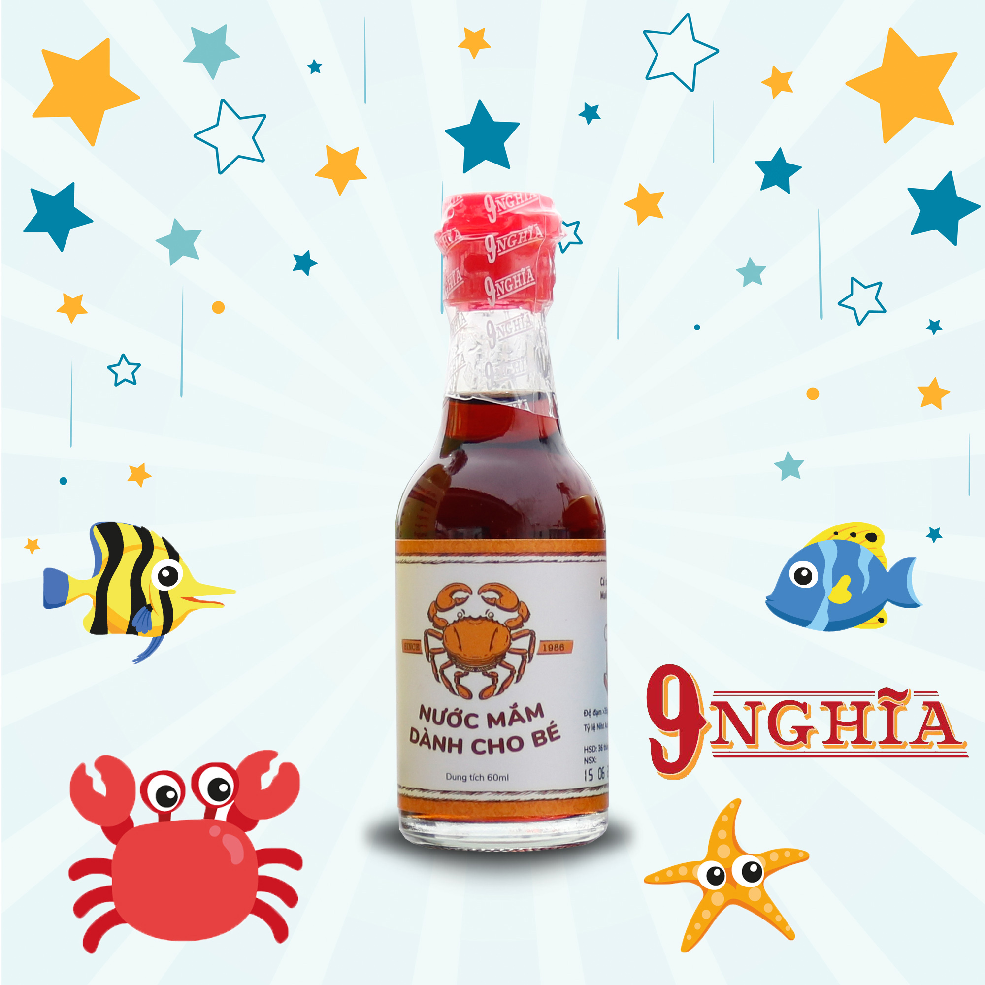 Nước mắm dành cho em bé ăn dặm 60ml (Loại đặc biệt nhạt muối)  9-Nghĩa Phú Quốc | Gia vị ăn dặm dành cho bé từ 6 tháng | NÔNG TRẠI HOMEE