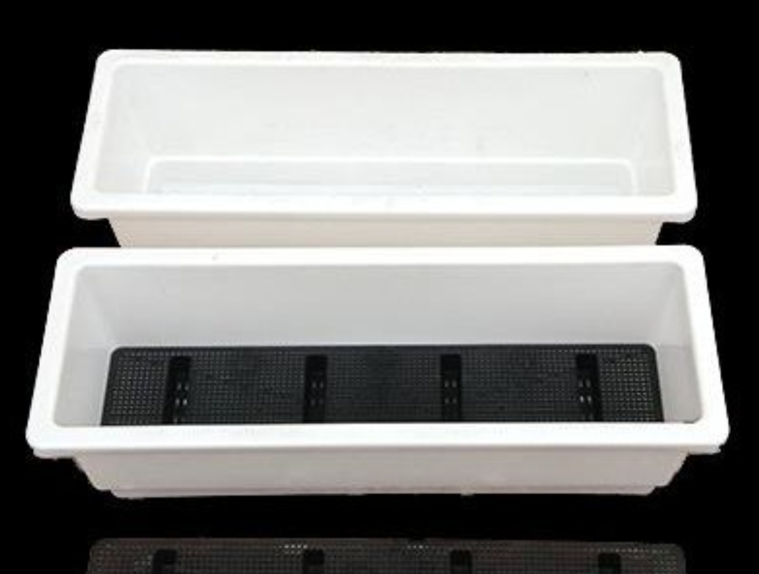 Bộ 05 KHAY NHỰA TRỒNG RAU THÔNG MINH KÍCH THƯỚC 63.5x22x19CM - MÀU TRẮNG