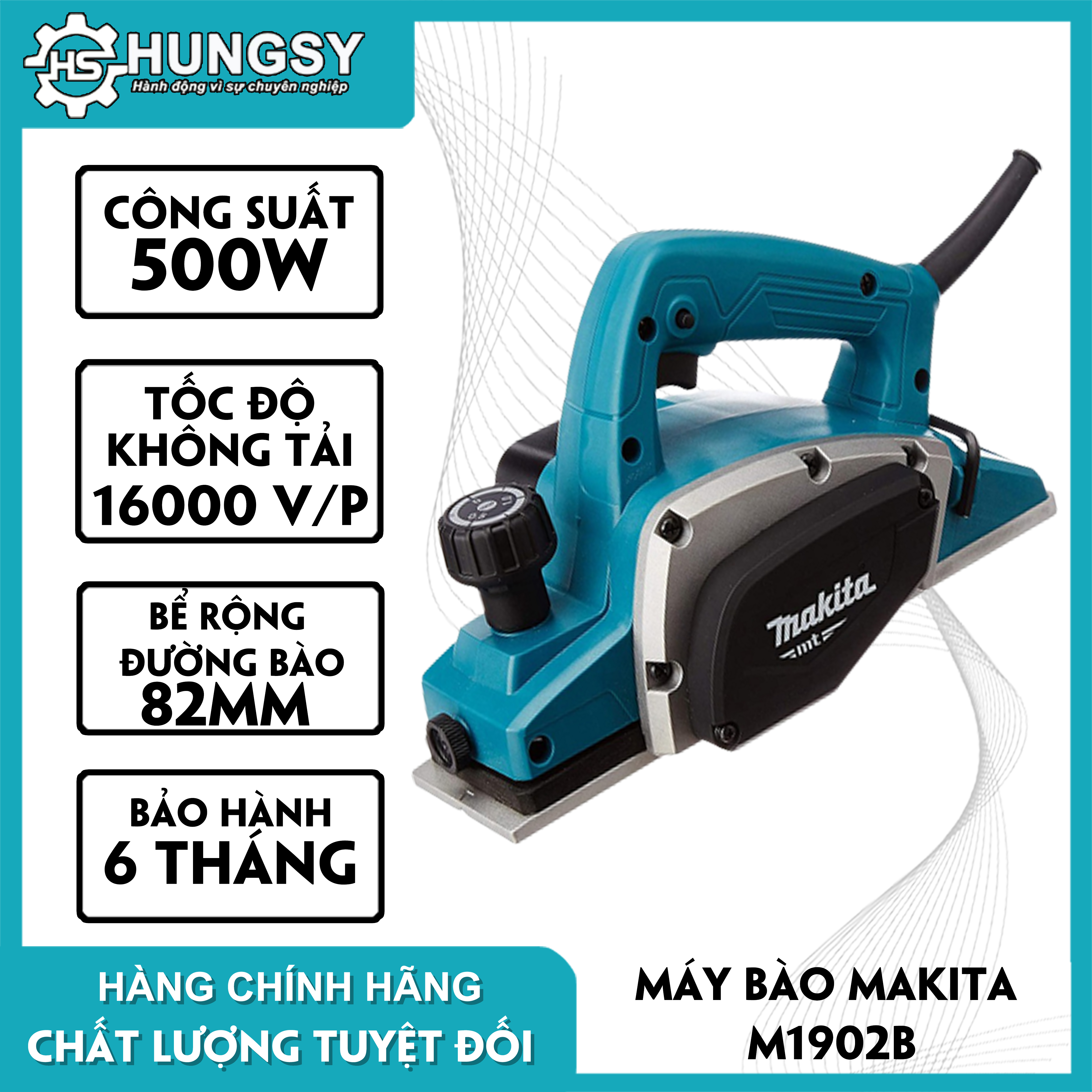 Máy bào gỗ Makita M1902B (82MM - 500W) | Makita chính hãng