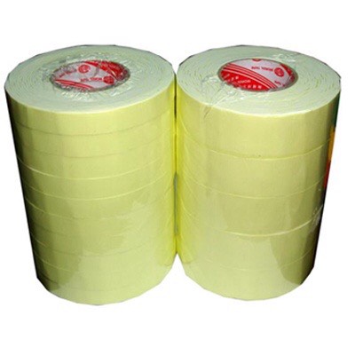 Băng keo hai mặt mút xốp, băng keo 2 mặt vàng loại 1 siêu dính.