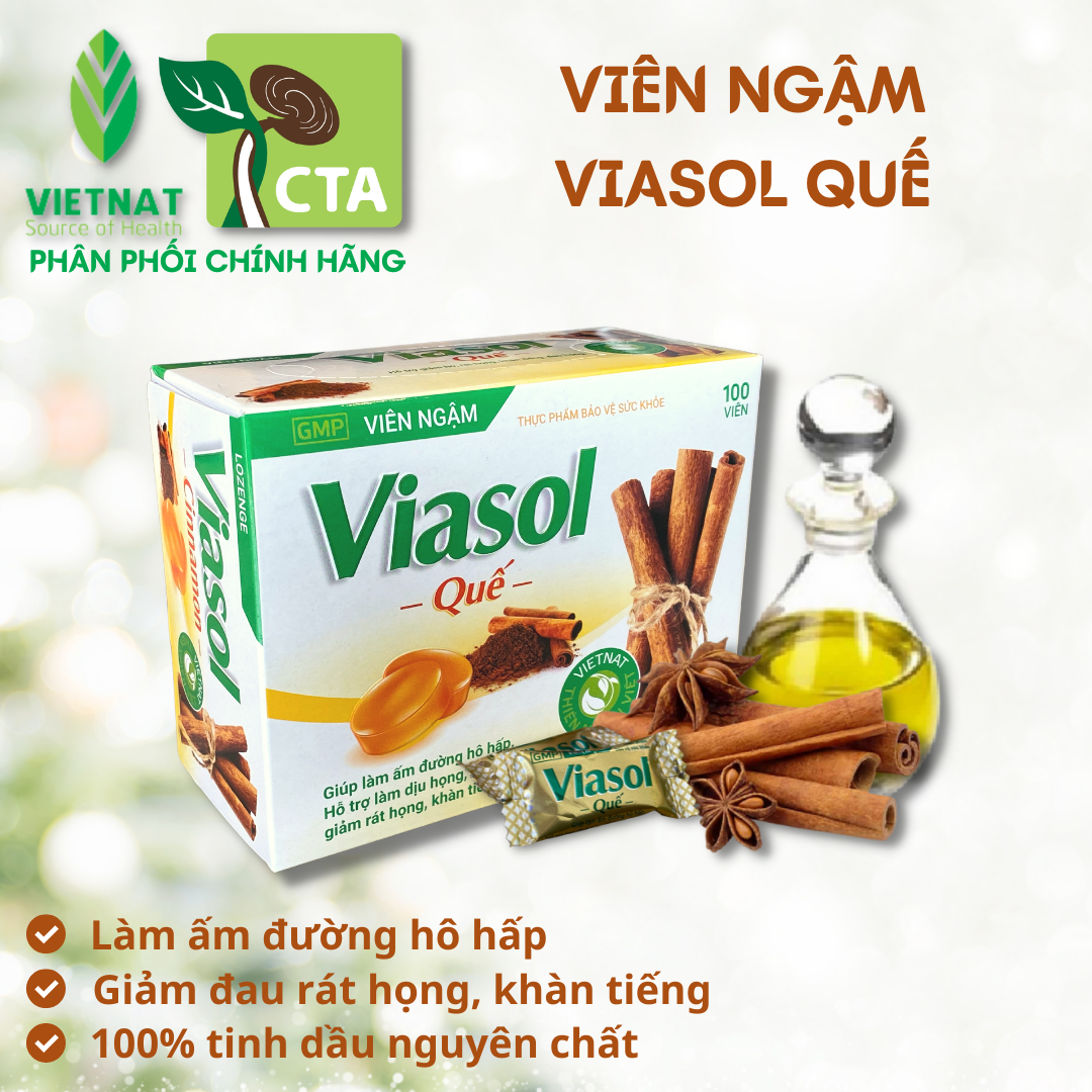 Viên ngậm viasol quế