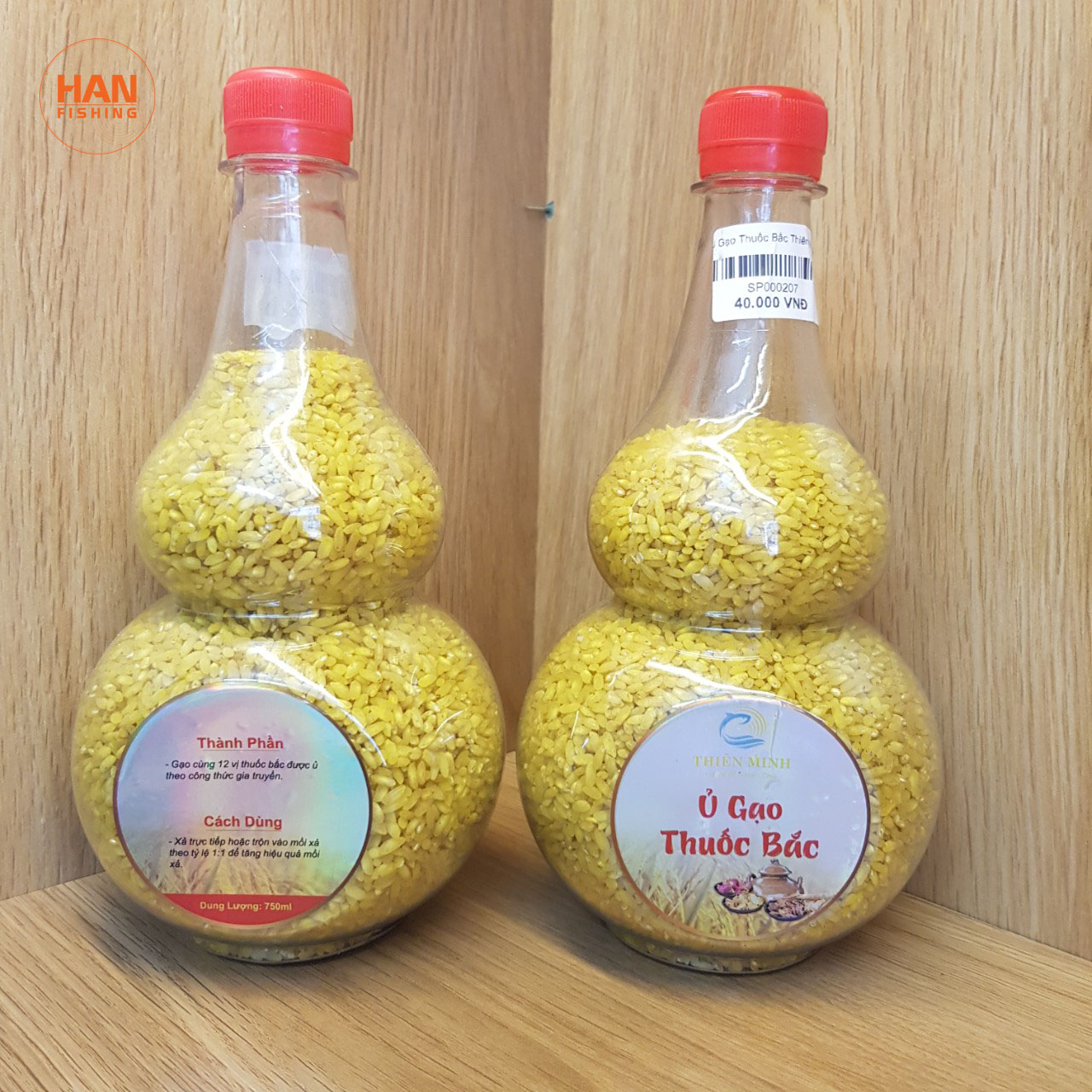 Mồi câu cá ủ gạo thu ốc bắc thiên minh – han fishing