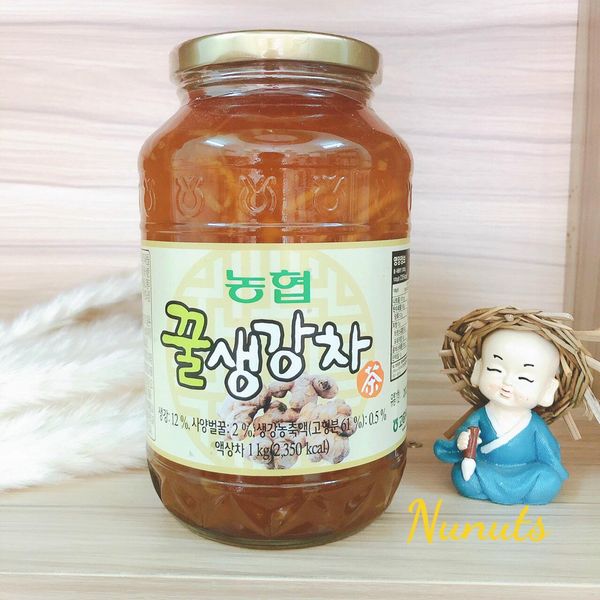 Mật Ong Gừng Hàn Quốc Nunuts [Hộp 1kg] - Không Chất Bảo Quản, Bồi Bổ Sức Khỏe, Tăng Sức Đề Kháng