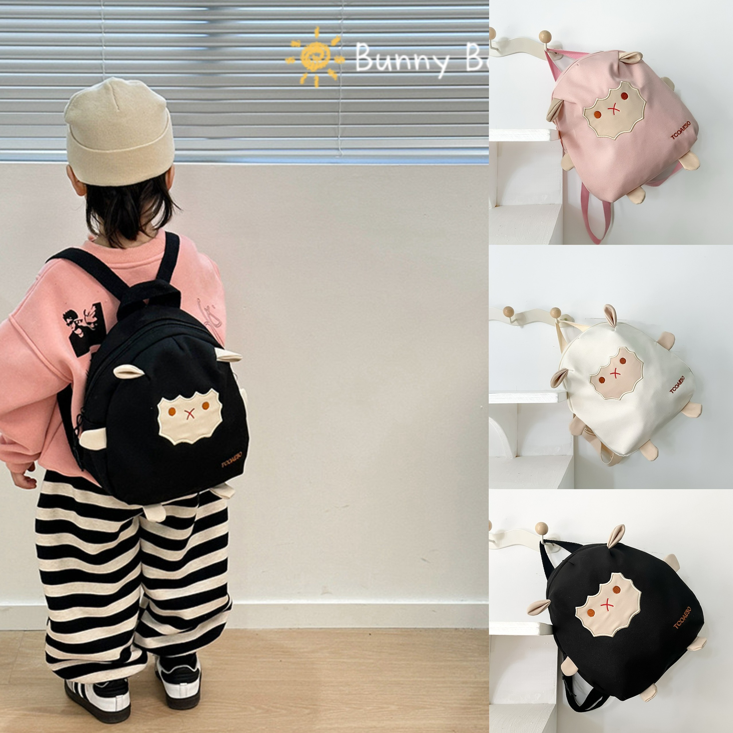 Balo trẻ em balo cho bé trai bé gái balo hình cừu cute balo dù cho em bé