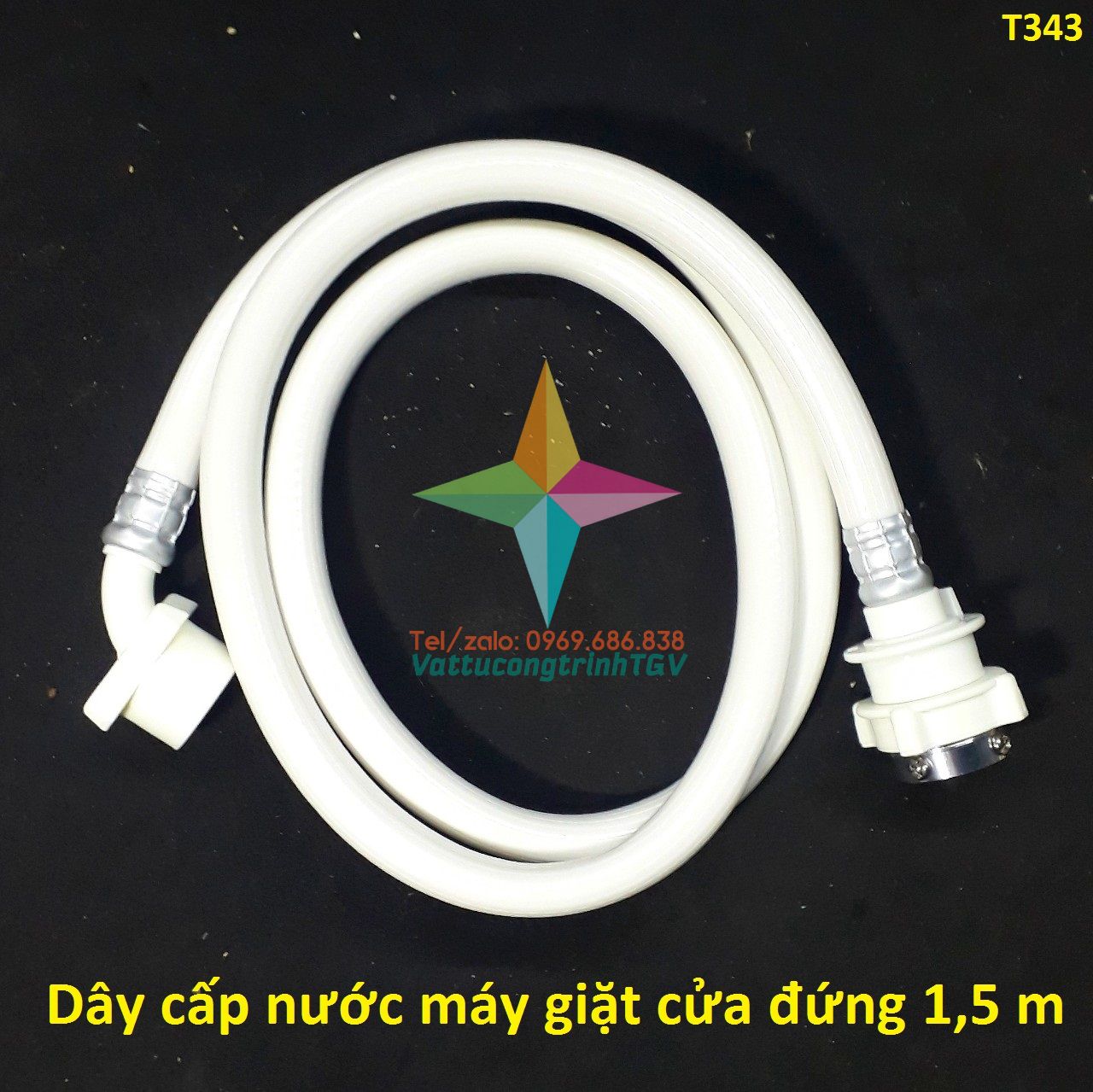 Dây cấp nước máy giặt cửa đứng 1.5m - 3m