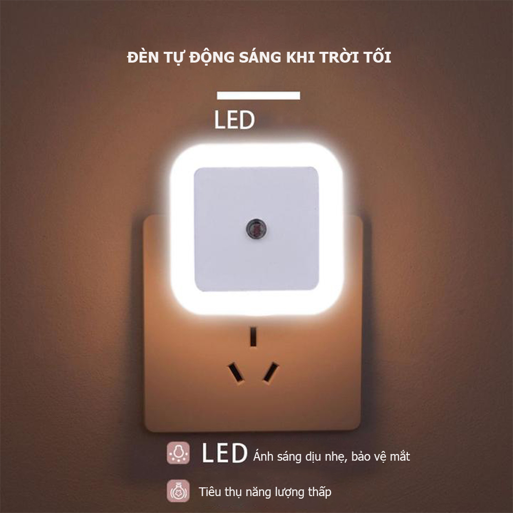 Đèn ngủ cảm ứng ánh sáng tự động tắt mở. đèn led trang trí