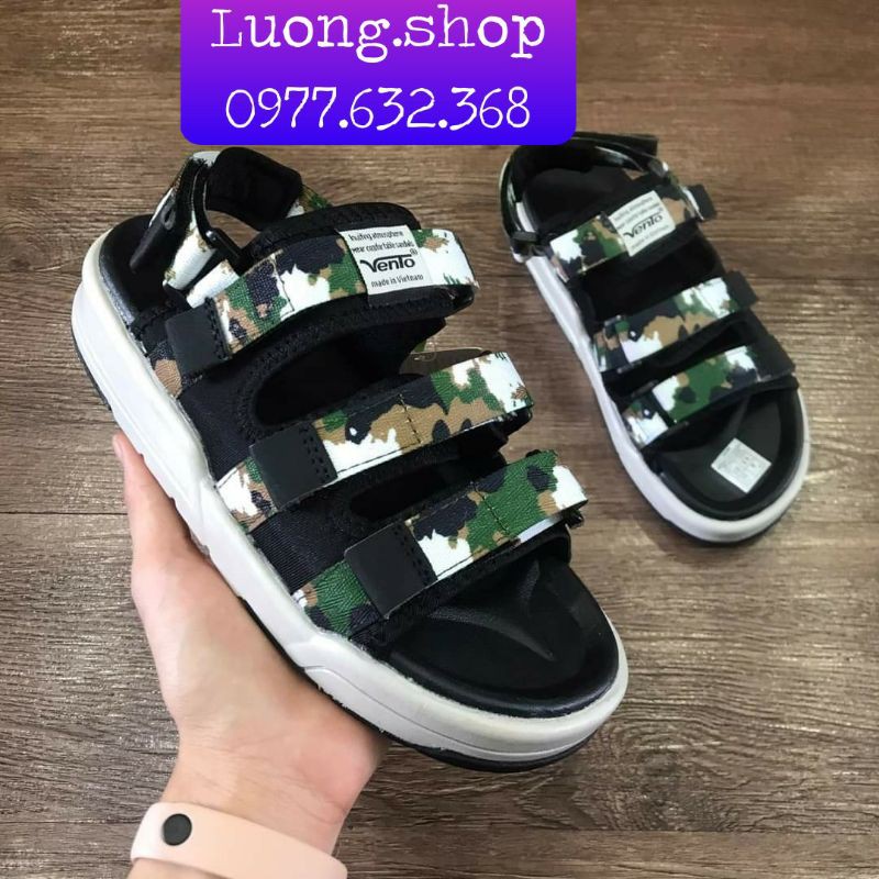 Dép Sandal nam nữ Vento SD1001 Màu Xanh Lá Camo