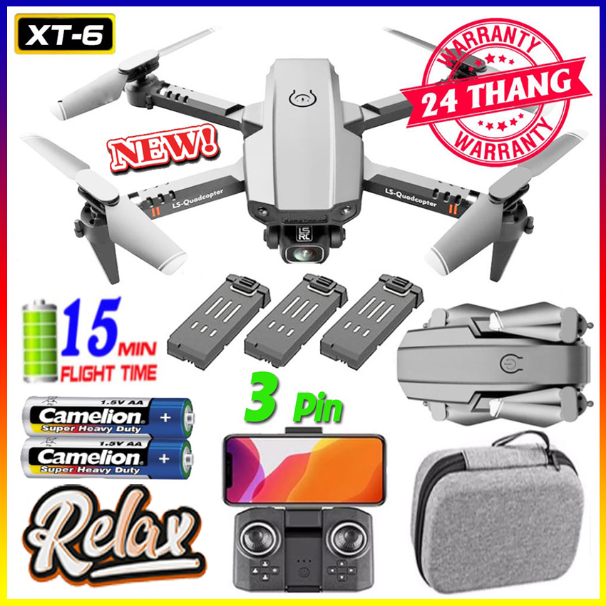 Flycam mini giá rẻ Drone XT6 - Laycam điều khiển từ xa có camera - Fylicam - Flycam điều khiển từ xa - ply cam 4k - Phờ lai cam - Flycam XT6 pro 4k 2 camera rẻ hơn s91, sjrc f11s 4k pro, mavic 3 pro, e99, L900
