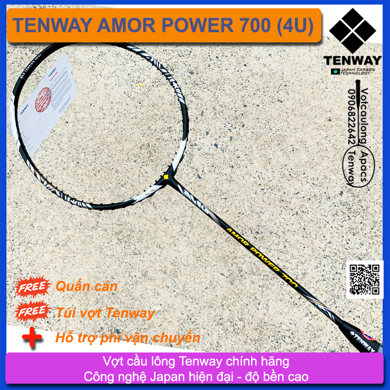 Vợt cầu lông Tenway Amor Power 700 | Vợt 4U phù hợp đánh phong trào, rèn luyện sức khỏe
