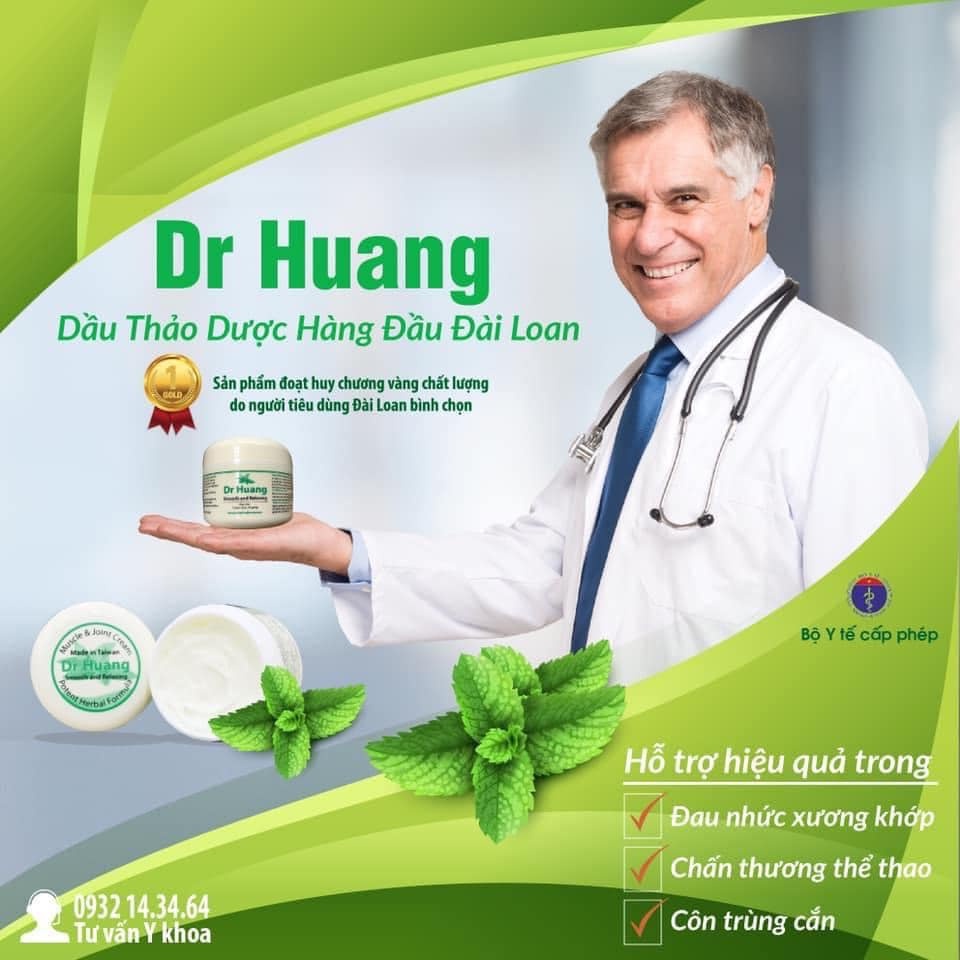 Dầu Thảo Dược Dr.Huang - Hỗ Trợ Hiệu Quả Viêm, Đau Cơ Xương Khớp