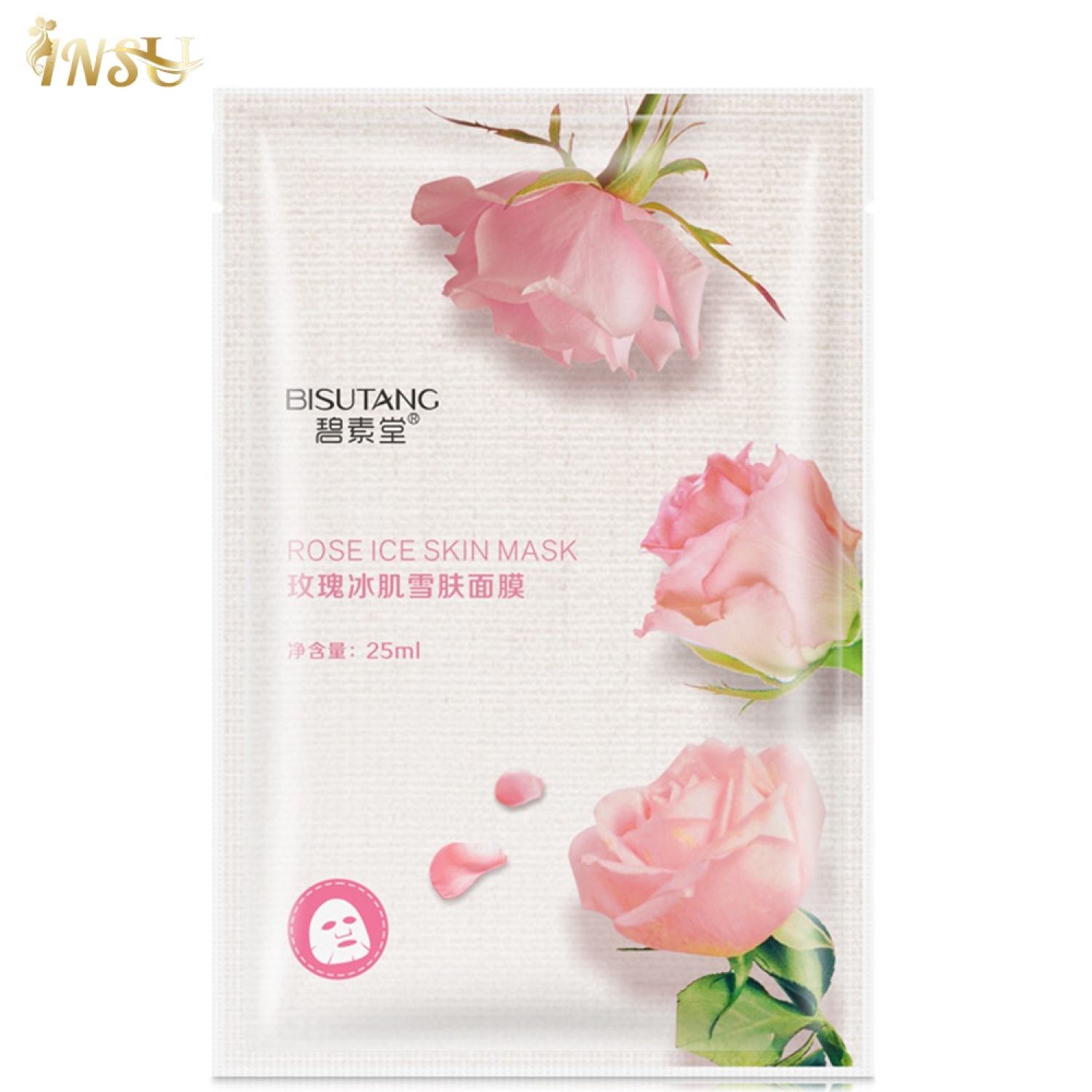 Mặt nạ dưỡng ẩm bisutang mask hoa hồng bisutang dưỡng trắng, sáng da, mềm mại mn08