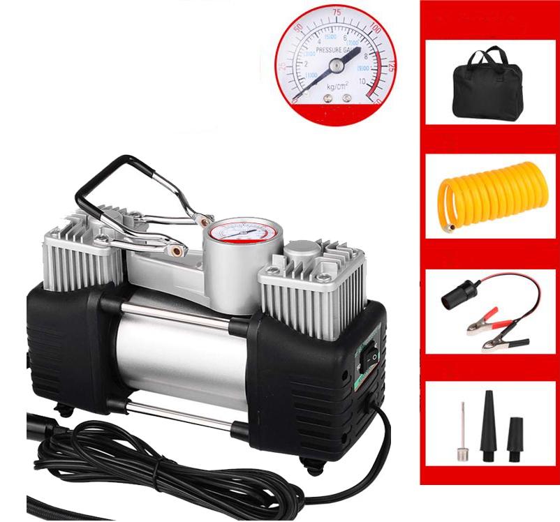 Bơm Lốp Ô Tô Dự Phòng Nhập Khẩu Cao Cấp Loại Xịn - Máy Bơm Hơi Ô Tô Xe Máy Đa Năng Metal Model 452 - Máy Nén Khí Áp Xuất - Bơm  mini - Bơm Hơi Ôtô xe máy Đa Năng