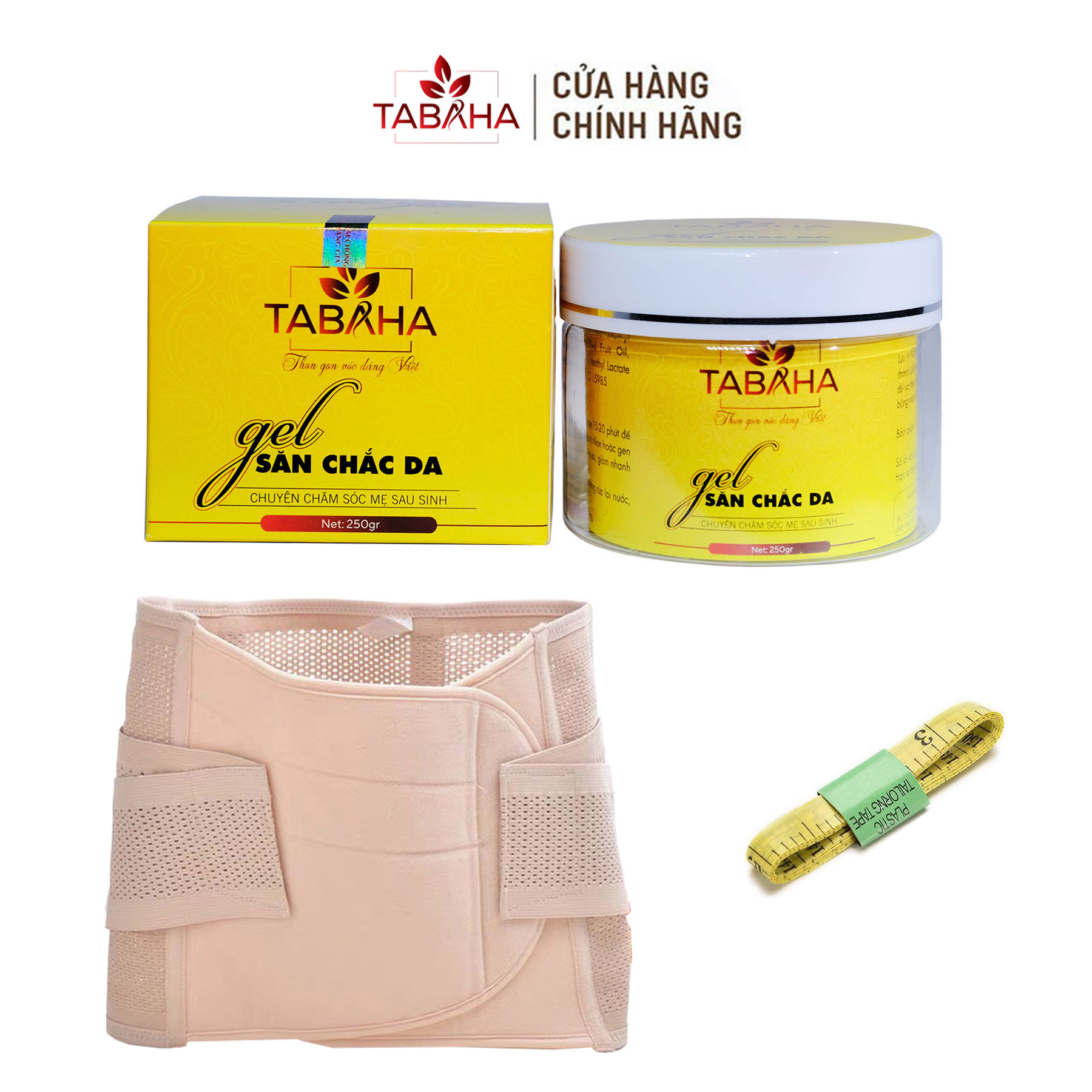 Kem Tan Mỡ Bụng Tabaha Giảm Béo Tặng Đai Nịt Bụng Cao Cấp Định Hình Và Thước Dây 250g