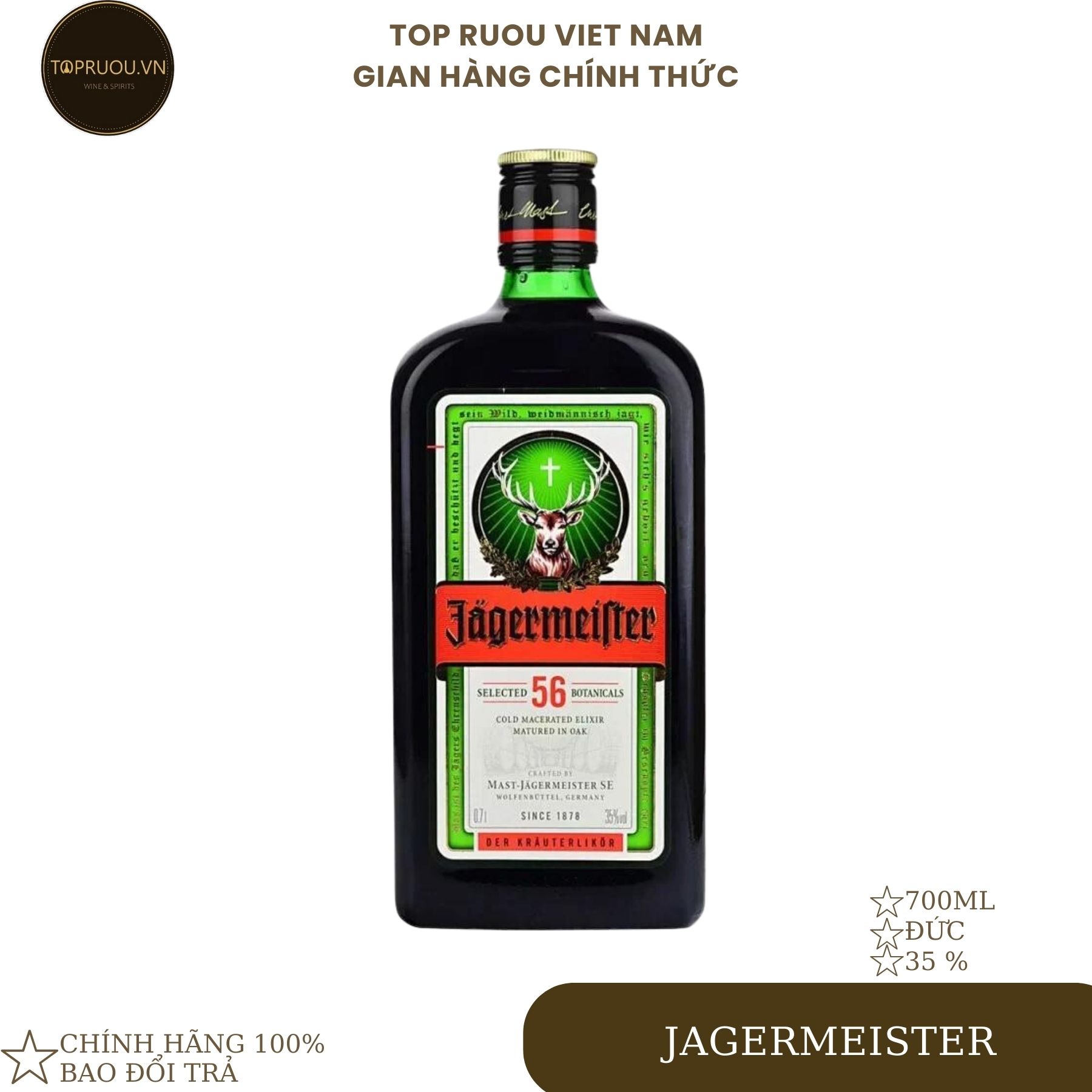 JAGERMEISTER 1000ML [Hàng Thật] [Top Rượu Việt Nam]