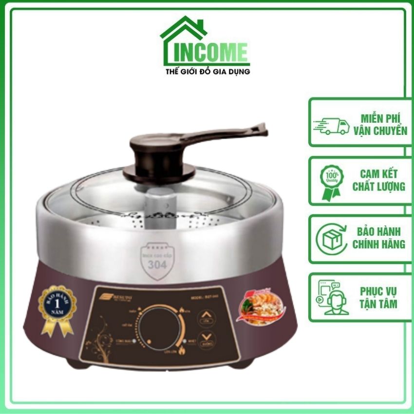 [FreeShip+Quà149K+KM]Lẩu Điện Thang Máy BESUTO BST - 045 Dung Tích 4,5 Lít, Công Suất 1800W, Nấu Nhanh, Khỏe, Nồi To, Đa Năng, An Toàn, Tiện Ích, Lòng Nồi Có Thể Nâng Lên Hạ Xuống - Income Shop