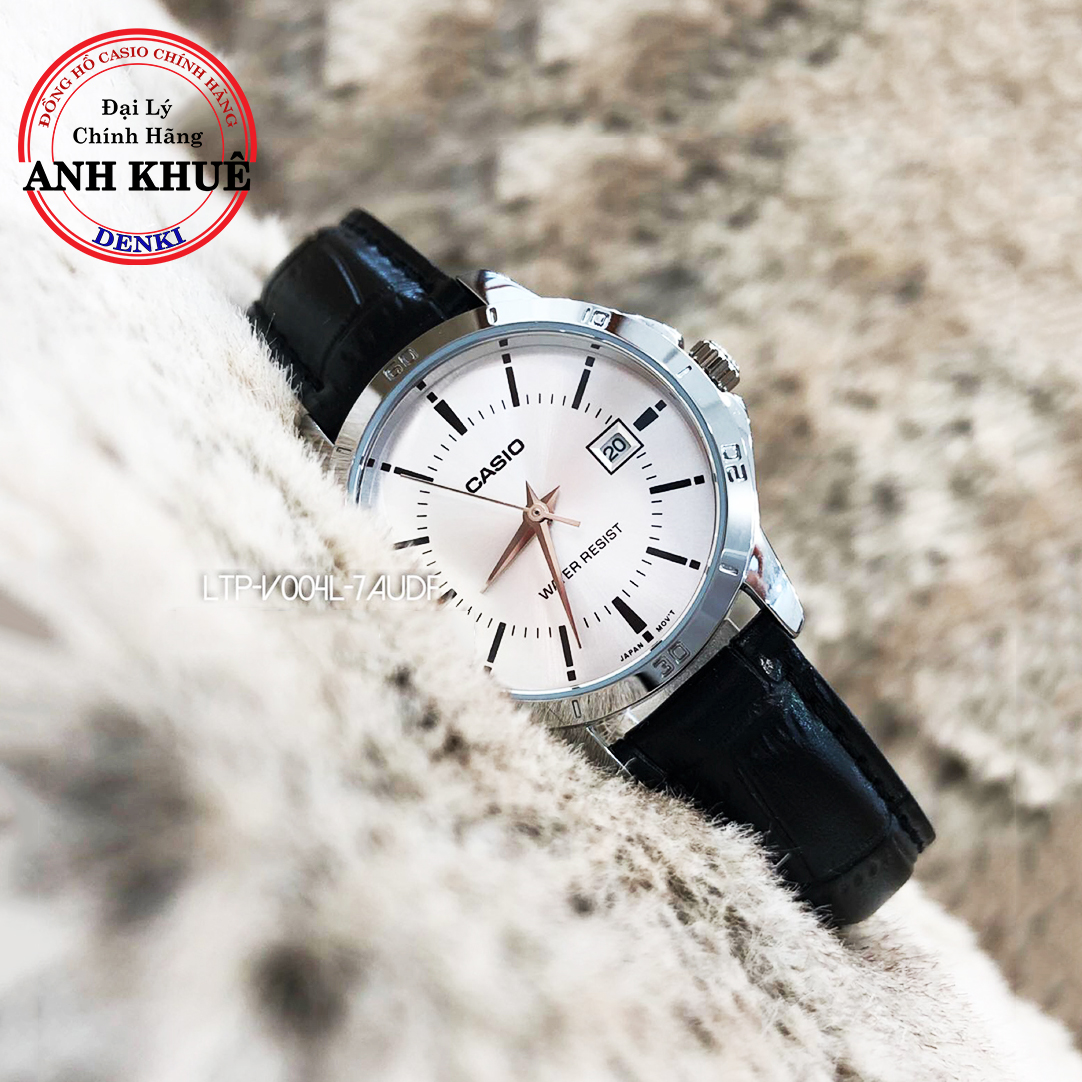 Đồng hồ nữ dây da Casio Standard Anh Khuê LTP-V004L-7AUDF siêu đẹp