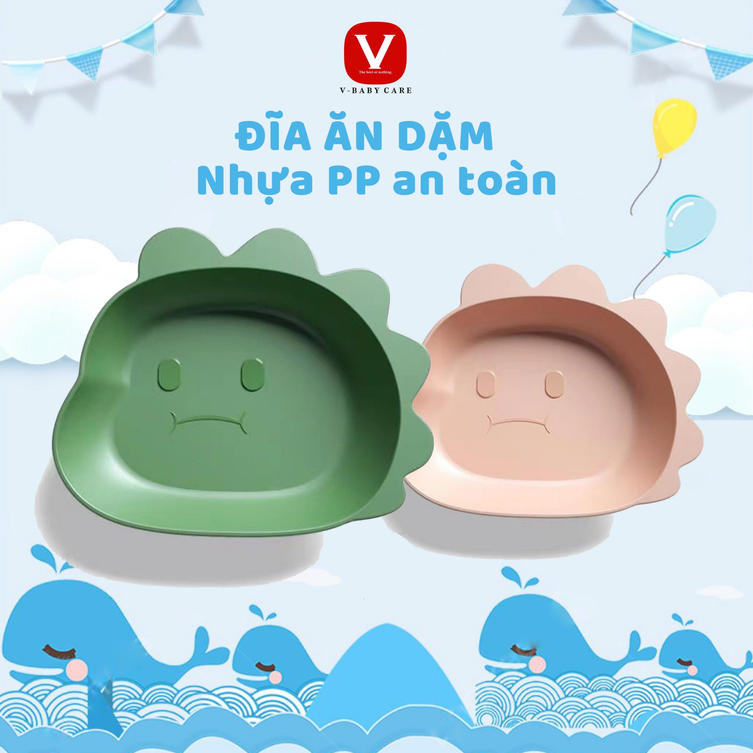 Đĩa ăn dặm dùng được lò vi sóng, bát ăn dặm lúa mạch cho bé
