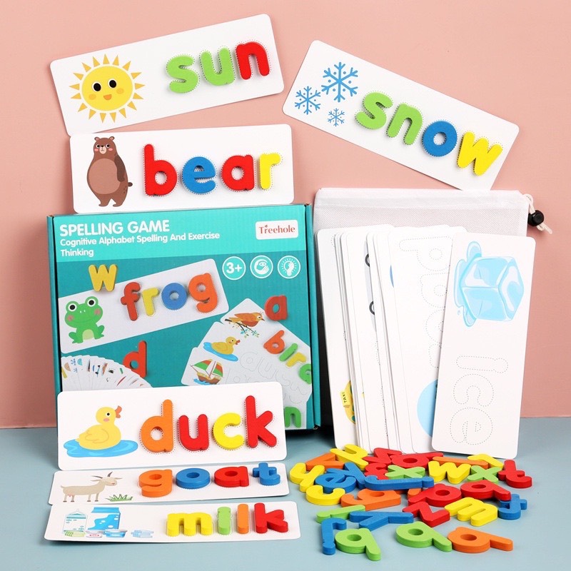 Spelling Game - Đồ chơi ghép chữ đánh vần Tiếng Anh - Đồ chơi cho bé - Đồ chơi gỗ