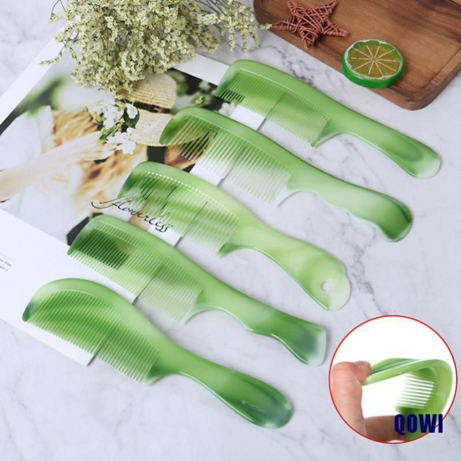 Lược chải tóc tĩnh điện vân ngọc siêu dẻo