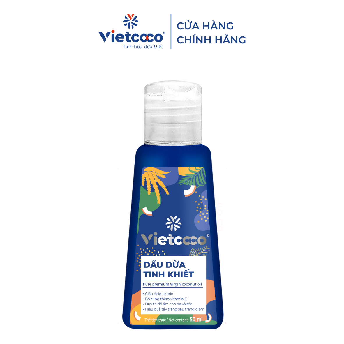 Dầu dừa tinh khiết mỹ phẩm Vietcoco 50ml