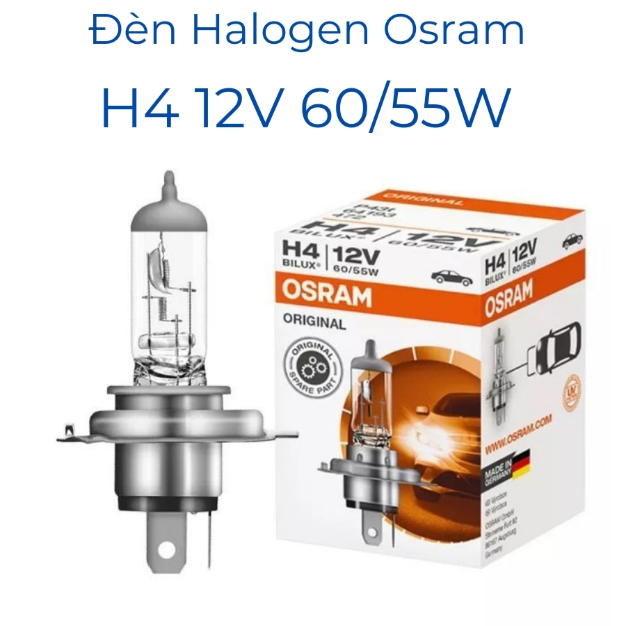 Bóng đèn osram cho ô tô, đèn osram h4 cho  xe máy, đèn osram H4 12v pha cos cho ô tô xe máy