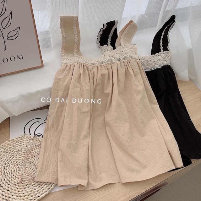 Áo 2 Dây Baby Doll Pha Ren Cực Xinh
