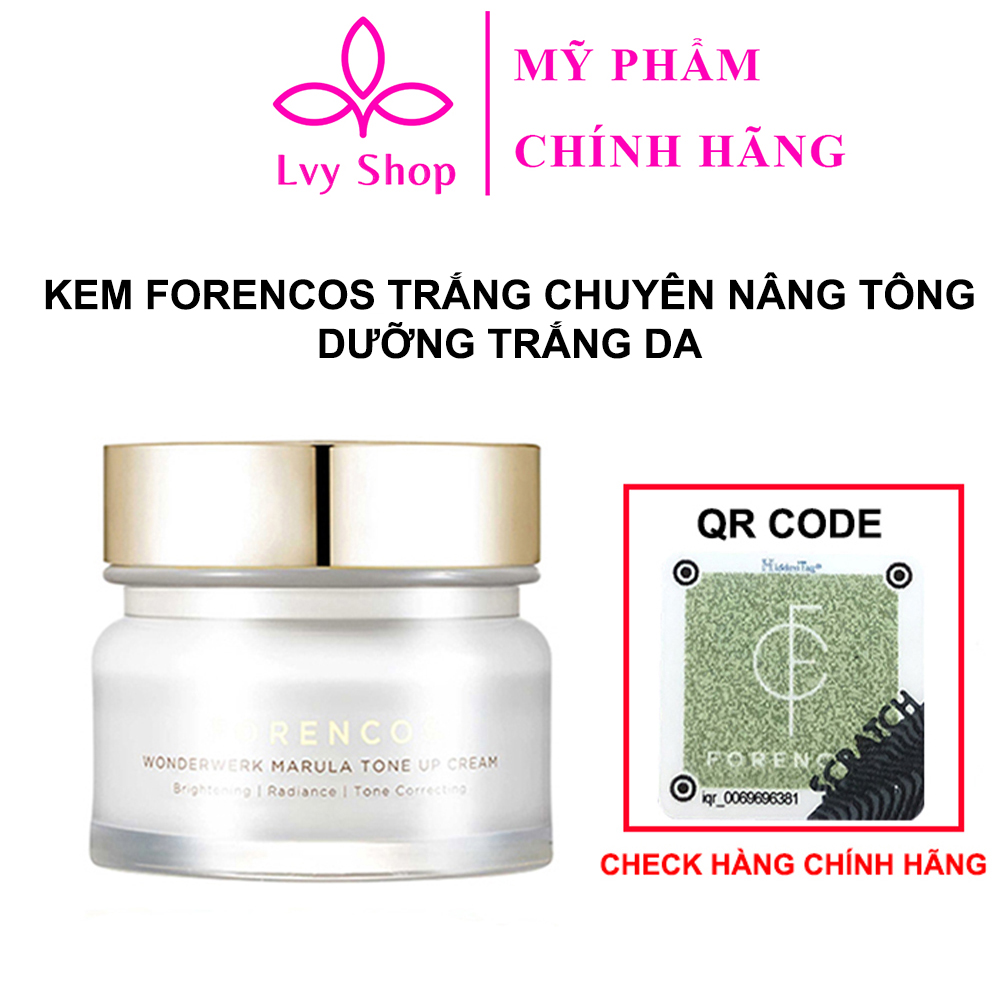 Kem dưỡng trắng da Forencos Hàn Quốc 50ml Lvy Shop bật tông nhanh nuôi dưỡng da trắng sáng mịn màng