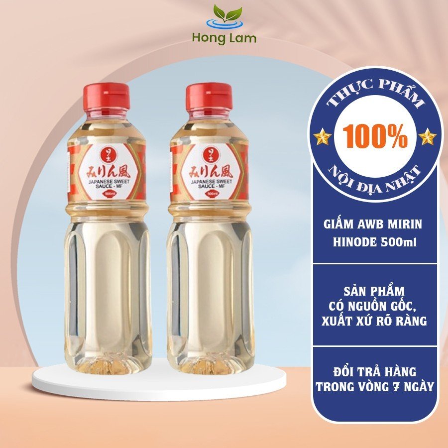 Giấm nấu ăn mirin hinode - chai 500ml