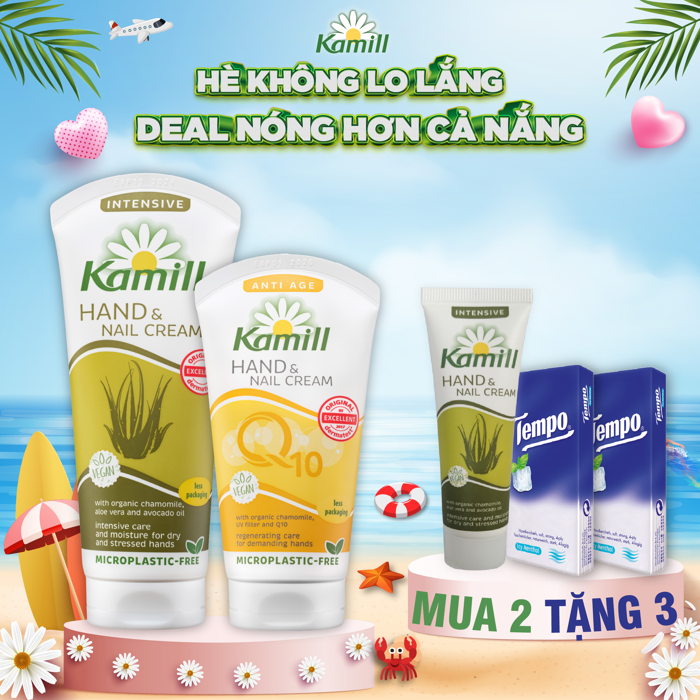 Bộ 2 kem dưỡng da tay và móng tay Kamill Hand & Nail Cream