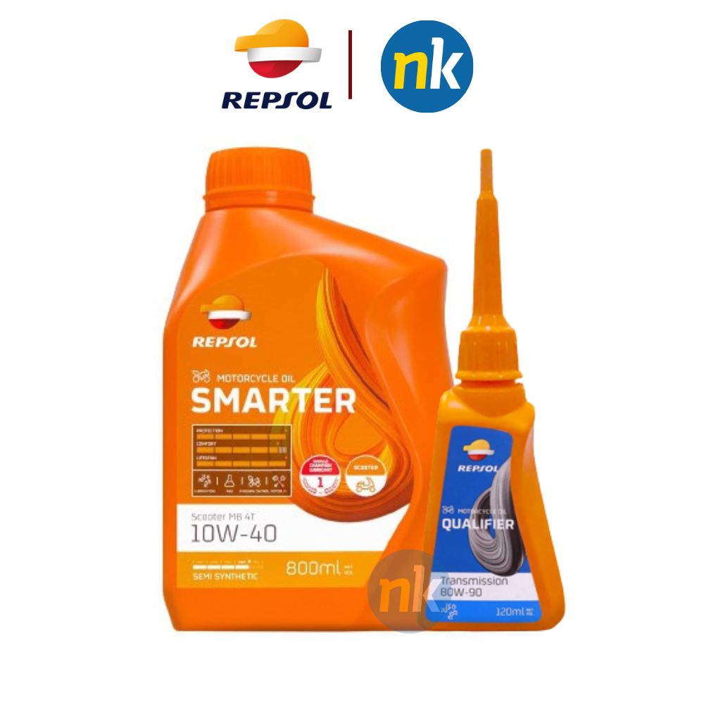 [Mẫu mới] Combo nhớt xe tay ga cao cấp Repsol Scooter 10W40 800ml tặng nhớt hộp số Repsol Gear Oil 120ml,Sản Phẩm Chất Lượng, Ưu Đãi, Tốt Dành Cho Bạn.