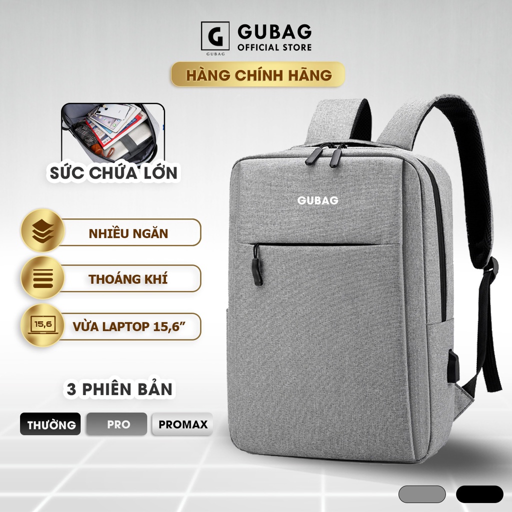 Balo nam đựng laptop GUBAG BL38 13 14 15,6 inch, kiểu dáng công sở nhỏ gọn, túi đi làm, đi học cho học sinh nam nữ
