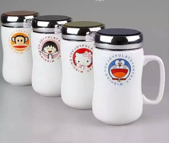 Ly uống nước dễ thương có nắp đậy, Ly Uống Nước Có Nắp Siêu Chất, Ly uống nước đẹp bằng sứ có nắp đậy, Cốc uống nước có nắp, Ly uống nước có nắp đậy hình xinh xắn