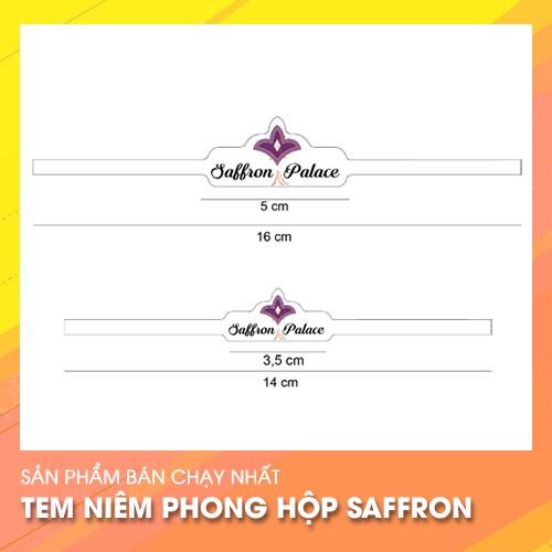 Tem niêm phong hộp saffron palace