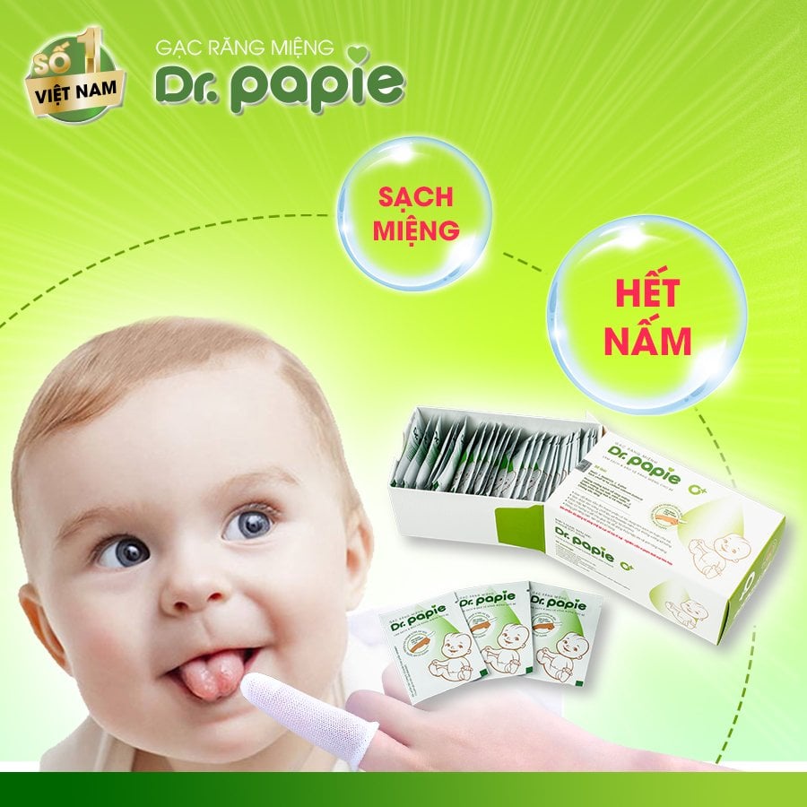 Hộp 30 Gạc rơ lưỡi DR.PAPIE cho Bé