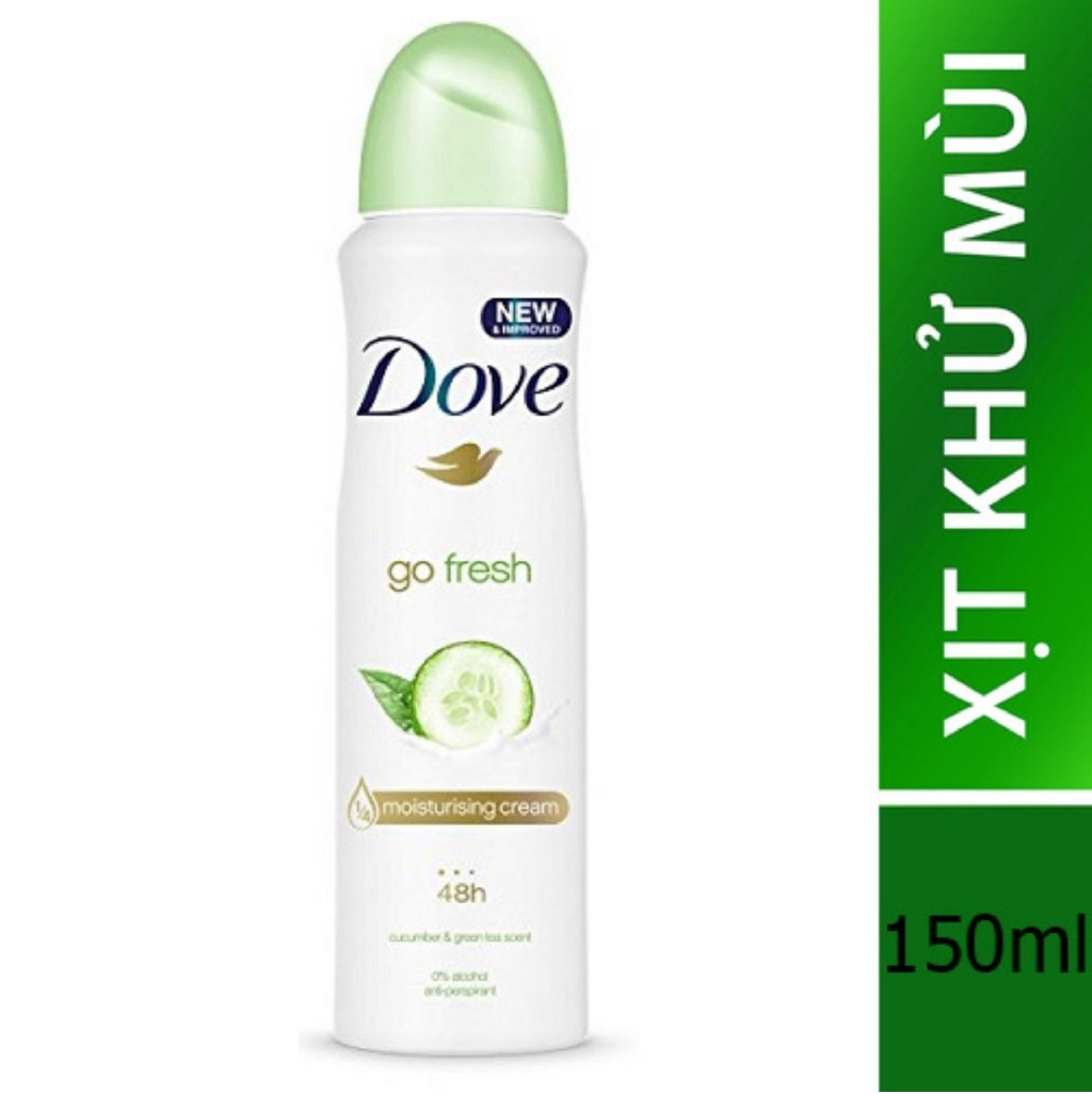 Xịt khử mùi dove go fresh dưa leo 150ml