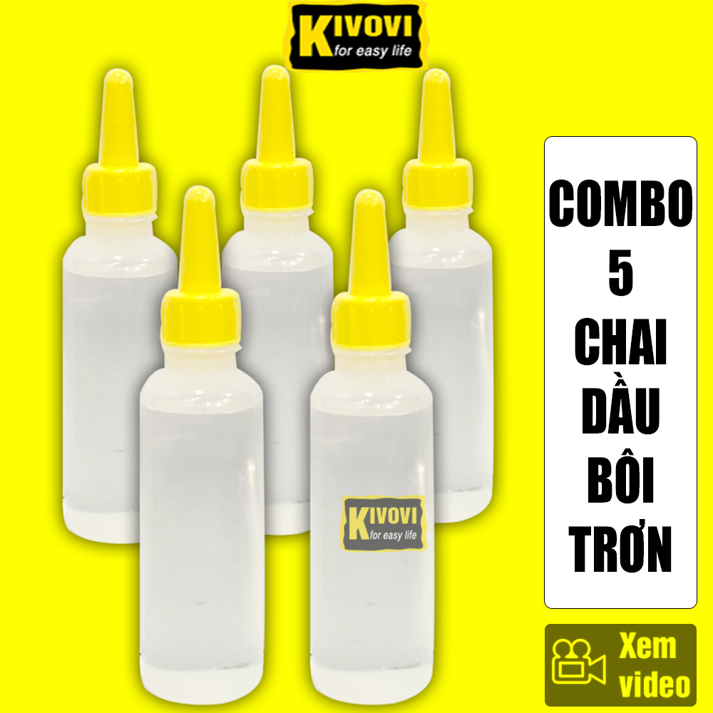 [COMBO 5 CHAI] Dầu Bôi Trơn Rubik 3x3 Gan - Bôi Trơn Tông Đơ - Bôi Trơn Quạt Máy / Khóa Cửa Loại 1 - Tra Dầu Máy May Công Nghiệp / Máy Khâu - Kivovi