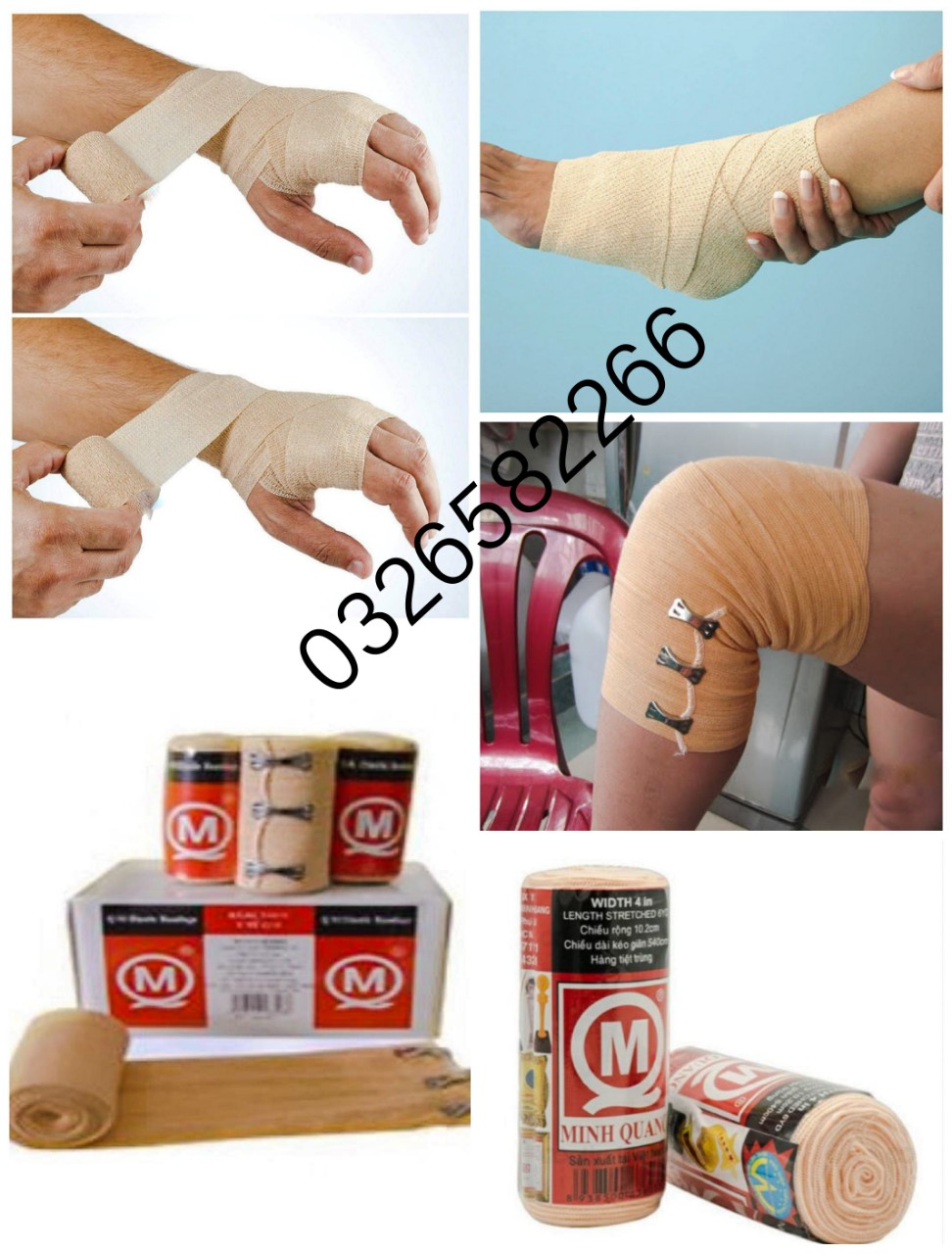 băng thun quấn thể thao, bảo vệ cổ tay, khớp gối, cổ chân