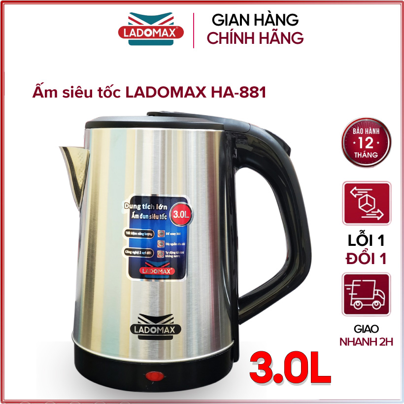 Ấm đun siêu tốc 3 lít ladomax ha-881