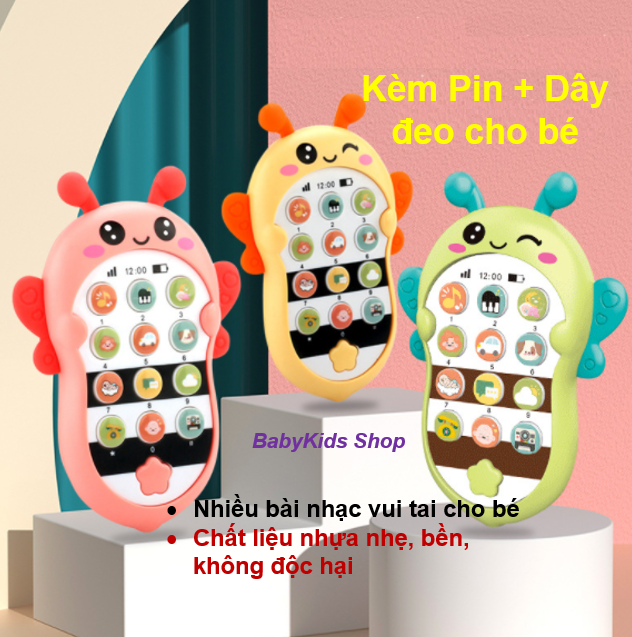 Điện thoại phát nhạc hình con Ong cho bé( Kèm Pin)