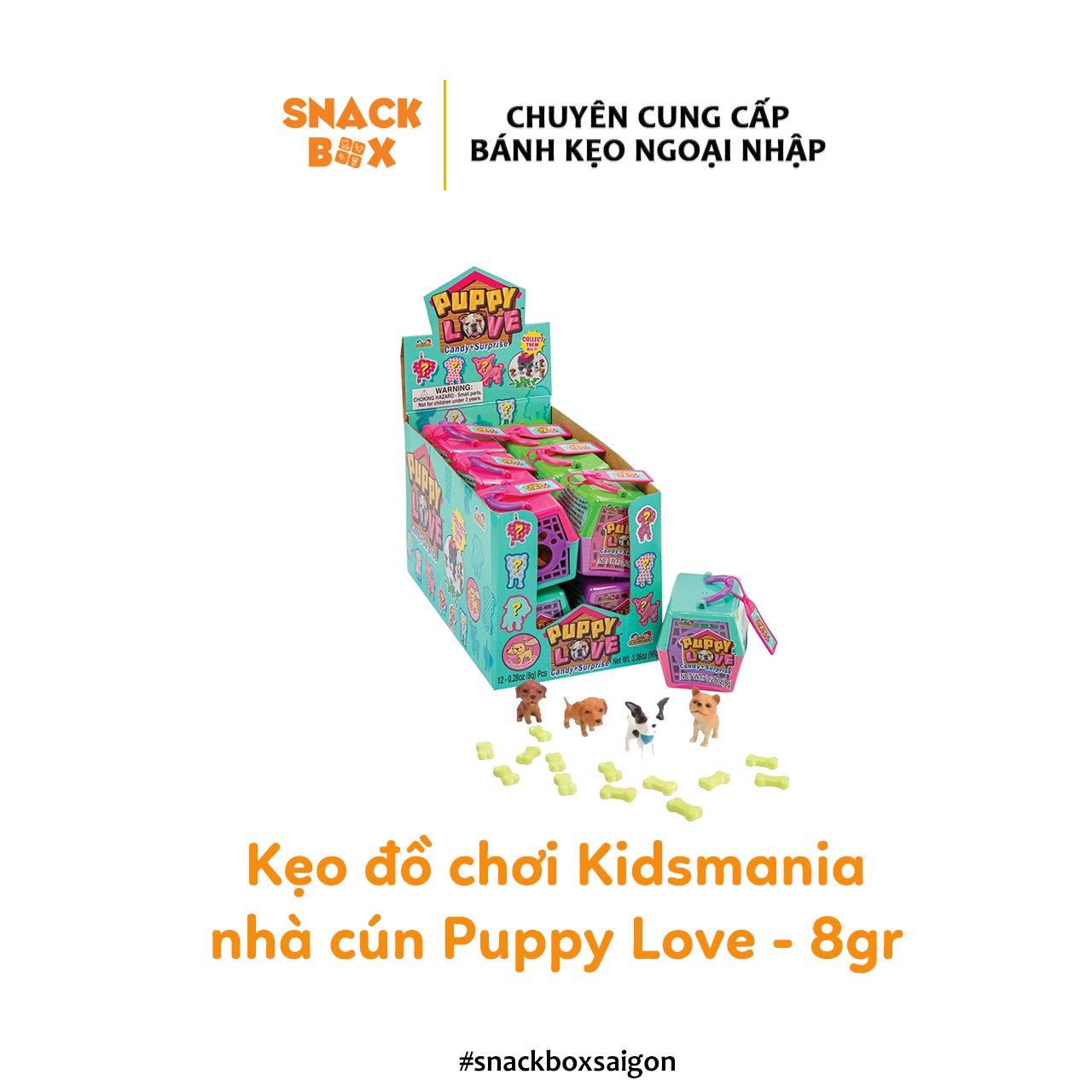 Kẹo Đồ Chơi Nhà Cún Puppy Love Kidsmania 8gr - Mỹ