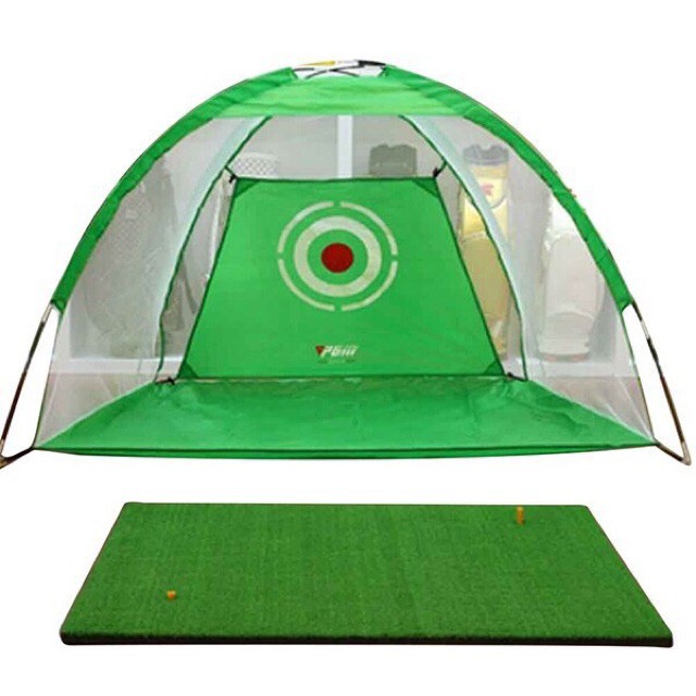Combo Bộ thảm swing + Lưới lều tập golf