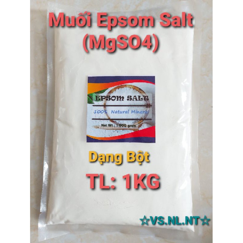 Muối Epsom Muối khoáng tự nhiên⚡ epsom salt siêu mịn Gói 1Kg