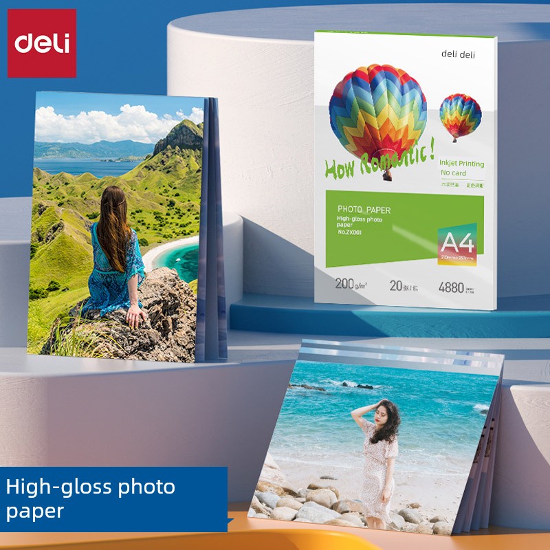 Giấy ảnh Deli, giấy in nổi bật, giấy album ảnh, giấy poster, giấy menu, giấy ảnh in hai mặt Zx003