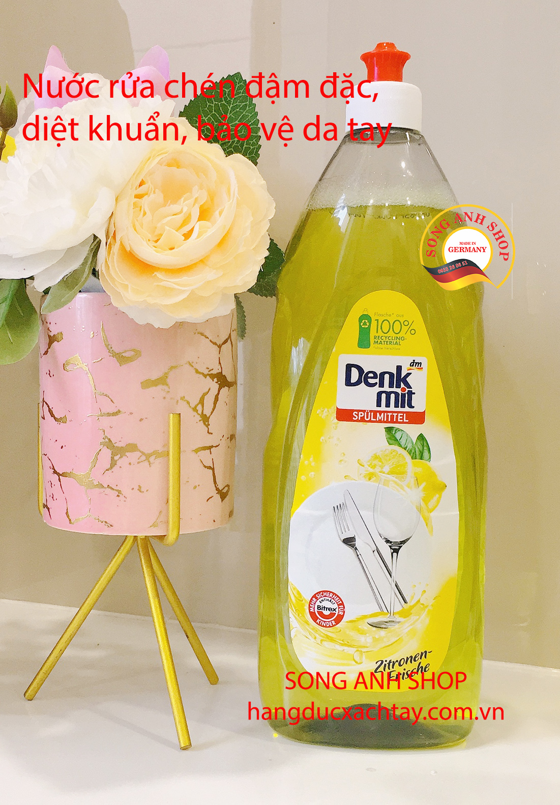 Nước rửa bát chén Denkmit đậm đặc