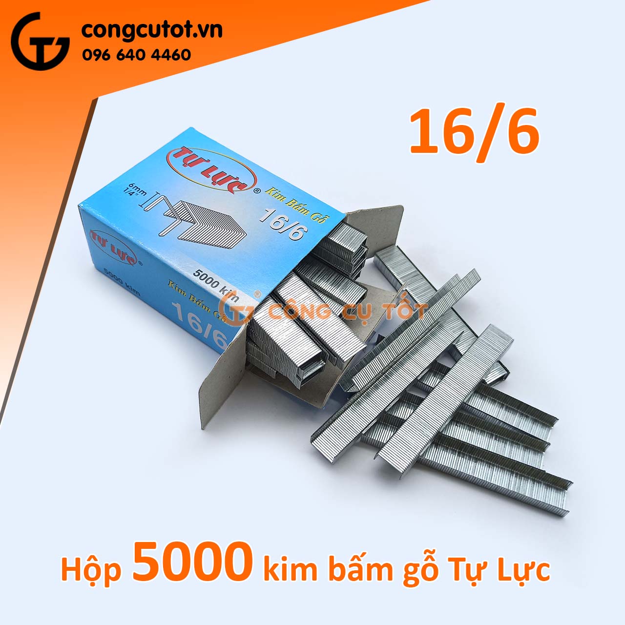 Ghim bấm gỗ tự lực 16/6 5000 Kim