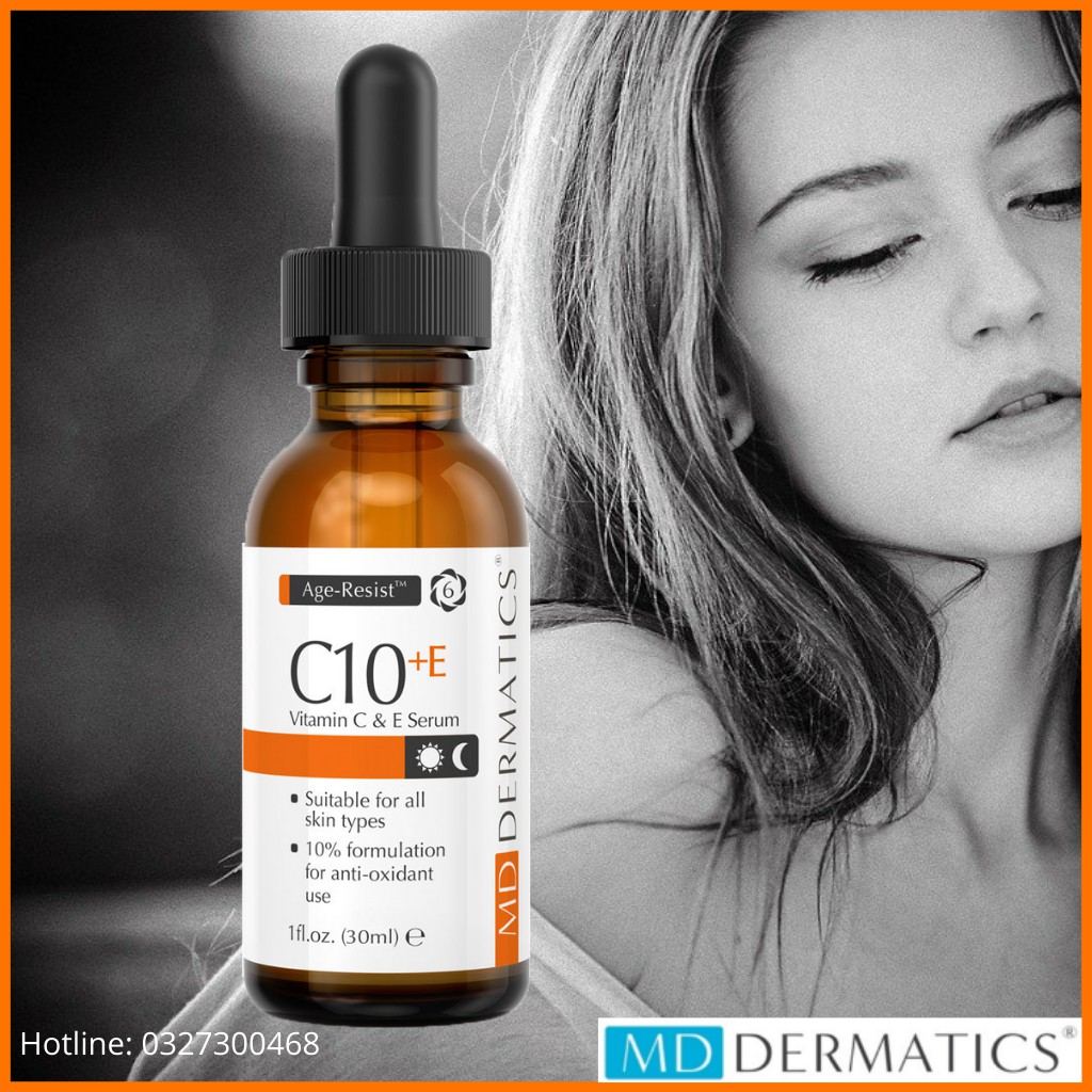 [CHÍNH HÃNG] Serum Chống Oxy Hóa Mạnh MD Dermatics (Vitamin C10 + E). Chính Hãng MD Dermatics