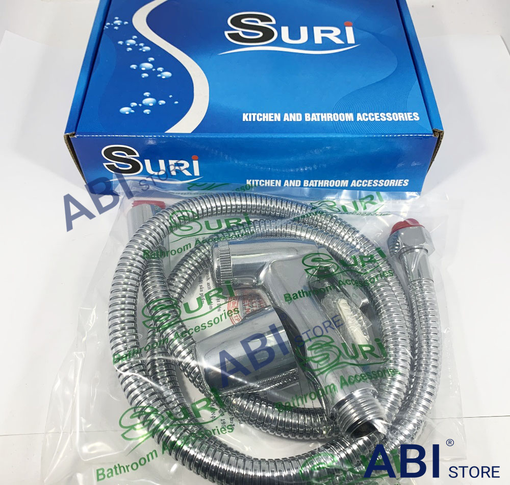 Vòi xịt vệ sinh SR Việt Nam cao cấp, nước mạnh, bộ xịt toilet bồn cầu, xịt sàn, xịt xí